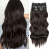 Women's Long Wig Water Ripple Hair Extension Piece 4-piece Set