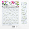 Flower series relief nail stickers