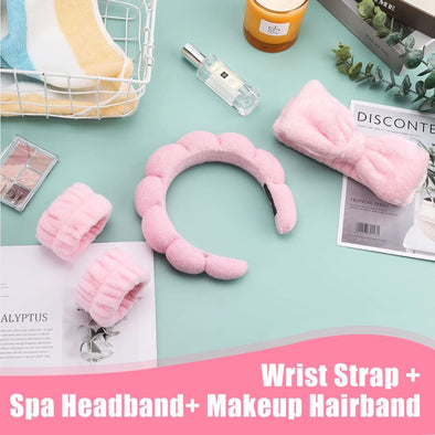 Headbuckle Bracelet Headband Four-piece Powder Set