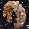 New Rhinestone Leaf Handmade Hair Band