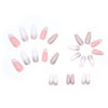 Mid-length Fake Nails Worn Nail Crystal Stone Sticker Glitter French Hot Girl Sweet