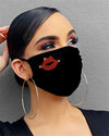 Riding Mask Cotton Dustproof Black Fashion Flashing Diamonds With Rhinestones