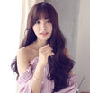 Wig female long hair micro-roll long curly hair big wave fluffy natural realistic chemical fiber wig