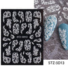 New 5D Stereo Carved Rose Nail Sticker