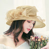 Women's Sun Hat Mesh Bowler Hat Organza Summer Sun Hat