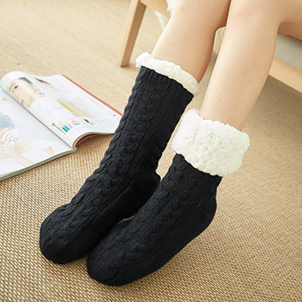 Winter Warm Gestrickte Plüsch Boden Socken Home Indoor Rutschfeste Teppich Socken Für Männer Und Frauen