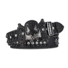 Dark Buckle Rhinestone Inlaid Diamond Sequins Hip Hop Decorative Nightclub Belt