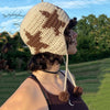 Star Hat Hand-woven Earmuffs Hat Fur Ball Pendant