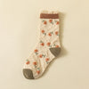 Langstapelige Baumwollsocken Herbst- und Winterdruck