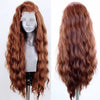 Women's Chemical Fiber Former Lace Head Cap Brown Waves Roll Wig