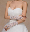 New Bridal Lace Sewing Diamond Wedding Gloves Short Wedding Accessories