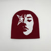 European And American Jacquard Portrait Series Brimless Knitted Hat