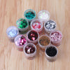 Hexagonal glitter, 12 colors mixed with high quality glitter