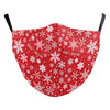 Snowflake Christmas Red Digital Printing Double-layer Dust Mask