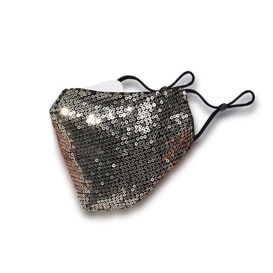 Sequined cotton mask