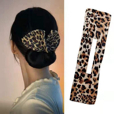 Leopard Knotted Wire Hair Curler Print Wire Headband Print Hairpin