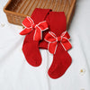 Children's Christmas Bowknot Red Baby's Tights