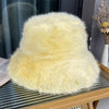 Imitationspelz Damen Herbst und Winter Wild Long Fur Bucket Hat