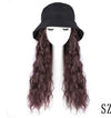 Hat wig one female wig female long hair natural fashion long curly hair big wave