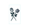 Dark Rose Love Clown Finger Square Tattoo Sticker