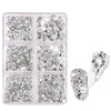 Porcelain White Champagne 6-compartment Nail Sticker