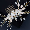 Bridal Jewelry Photography Photo Hair Accessories Flower Rhinestones Comb Handmade U-shaped