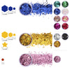 Hexagonaler Glitter, 12 Farben gemischt mit hochwertigem Glitter