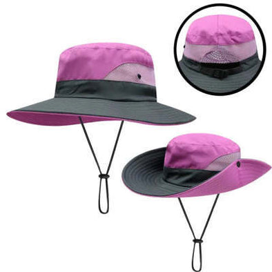 Bucket Hat Damen Sommer Outdoor Sonnenhut Sichtbarer Pferdeschwanz Sonnenhut Sonnenschutzhut