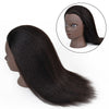 Real Hair Dark Skin Headform Black Mannequin Head