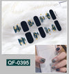 3D metal gradient nail stickers