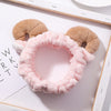 Soft  Horns Hair Band Cute Female Face Makeup Cleansing Hair Accessories Plush Headband