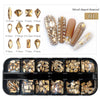 Boxed flache Unterseite geformt Diamanten farbige Glas Strass Nail Art