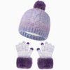 Winter Children's Fur Ball Hat Gloves Two-piece Set