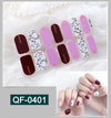 3D metal gradient nail stickers