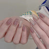 Hand-worn Nail Nude Metallic Mirror Line Manicure