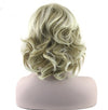 High temperature silk curly wigs European and American golden short hair wigs