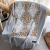 Autumn And Winter Cashmere-like Embroidered Scarf Female Tassel Floral Thickening