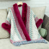 Women's Striped Knitted Tassel Cloak Loose Ethnic Style