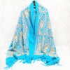 Cashmere Gold Cashew Scarf Embroidered Ethnic Style