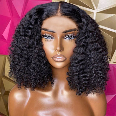 Sunper Queen Short Bob Wig Jerry Curly Human Hair Wigs For W