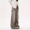 American Retro Washed Old Splash Ink Smoky Gray Jeans