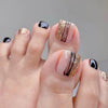 Жіноча мода Black Line Gold Powder Wear Manicure Nails