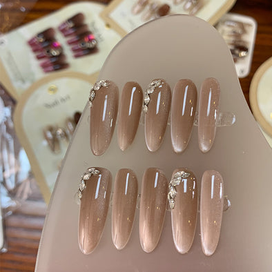 French Manicure Tragen Nagel Fertig Produkt