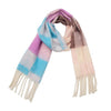 European And American Circle Yarn Tassel Plaid Scarf