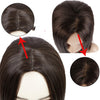 Synthetic Brown Mid-point Straight Clavicle Wig