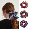 New Retro Printed Large Intestine Hair Tie For Women Highly Elastic Large Intestinal Ponytail Hair Ropes Headwear