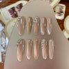 French Manicure Tragen Nagel Fertig Produkt