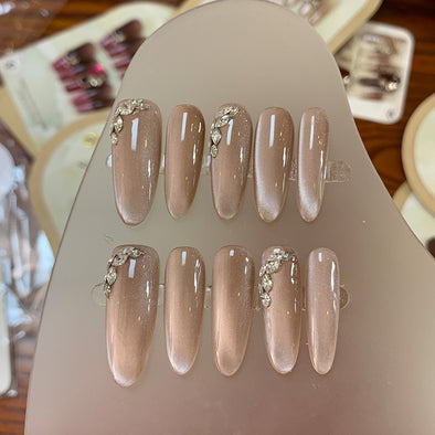 French Manicure Tragen Nagel Fertig Produkt