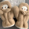 Plush Bear Hat Gloves For Women Autumn And Winter