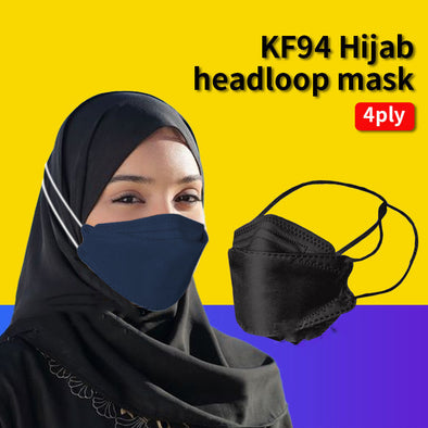 Filter Masker Korea KF94 Hijab Headloop 10pcs 4D Adult Mask